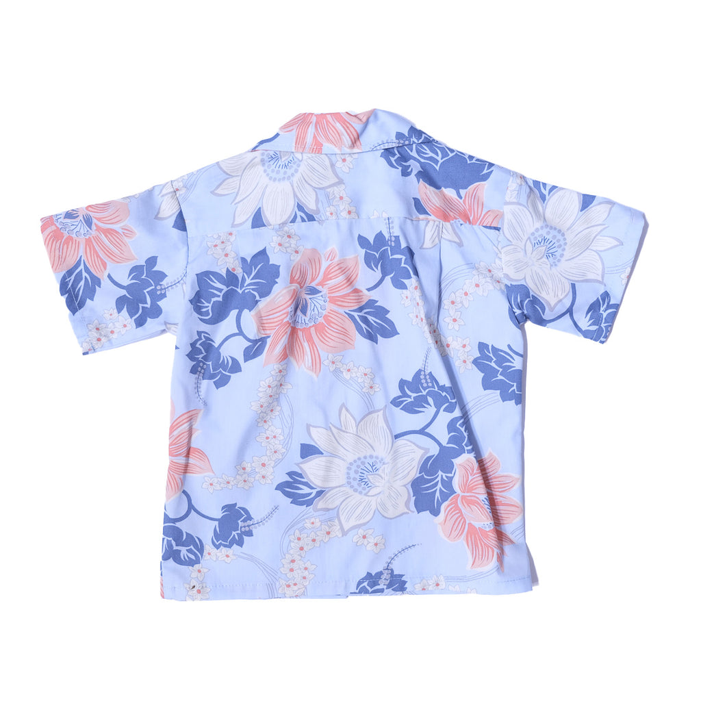 Boy's Keanu Aloha Shirt - Light Blue