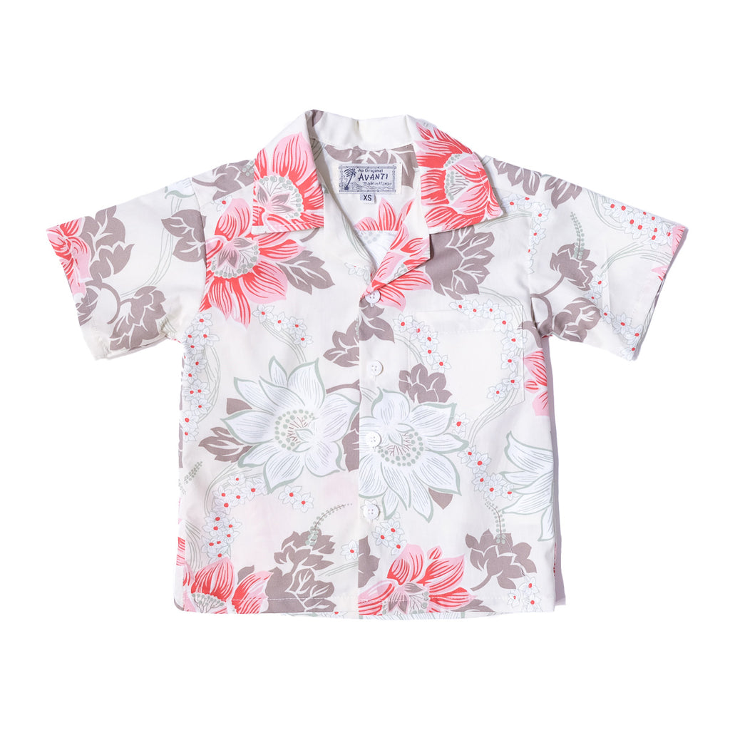 Boy's Keanu Aloha Shirt - Cream