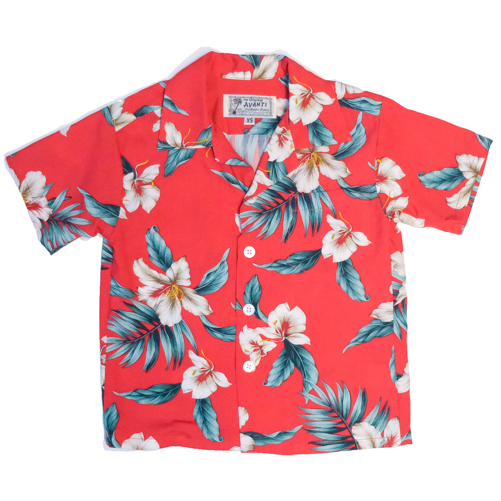 Boy's 'Okika Aloha Shirt - Red