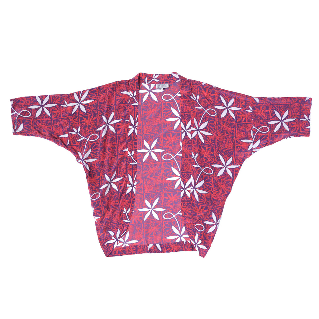 Women's Blue Hawaii Kimono Cover-Up - Red