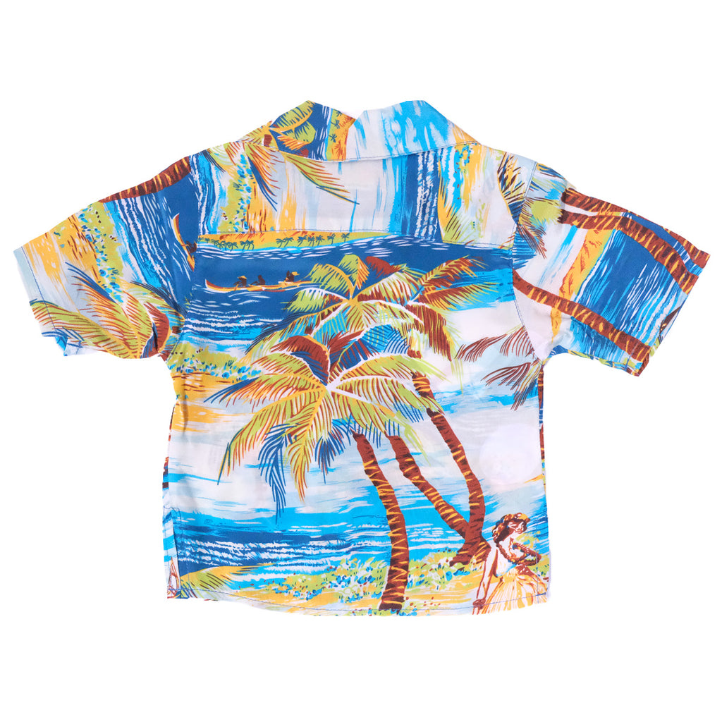 Boy's Hula Hawaiian Shirt - Teal