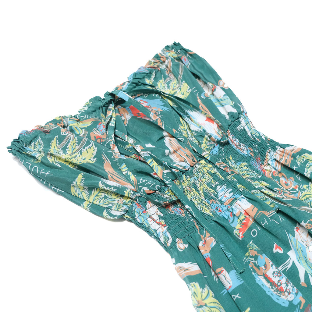 Women's Pau Rider Long Halter Dress - Green