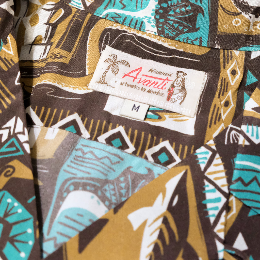 Men's Mookie Sato x Avanti "Under the Sea" Aloha Shirt - Brown
