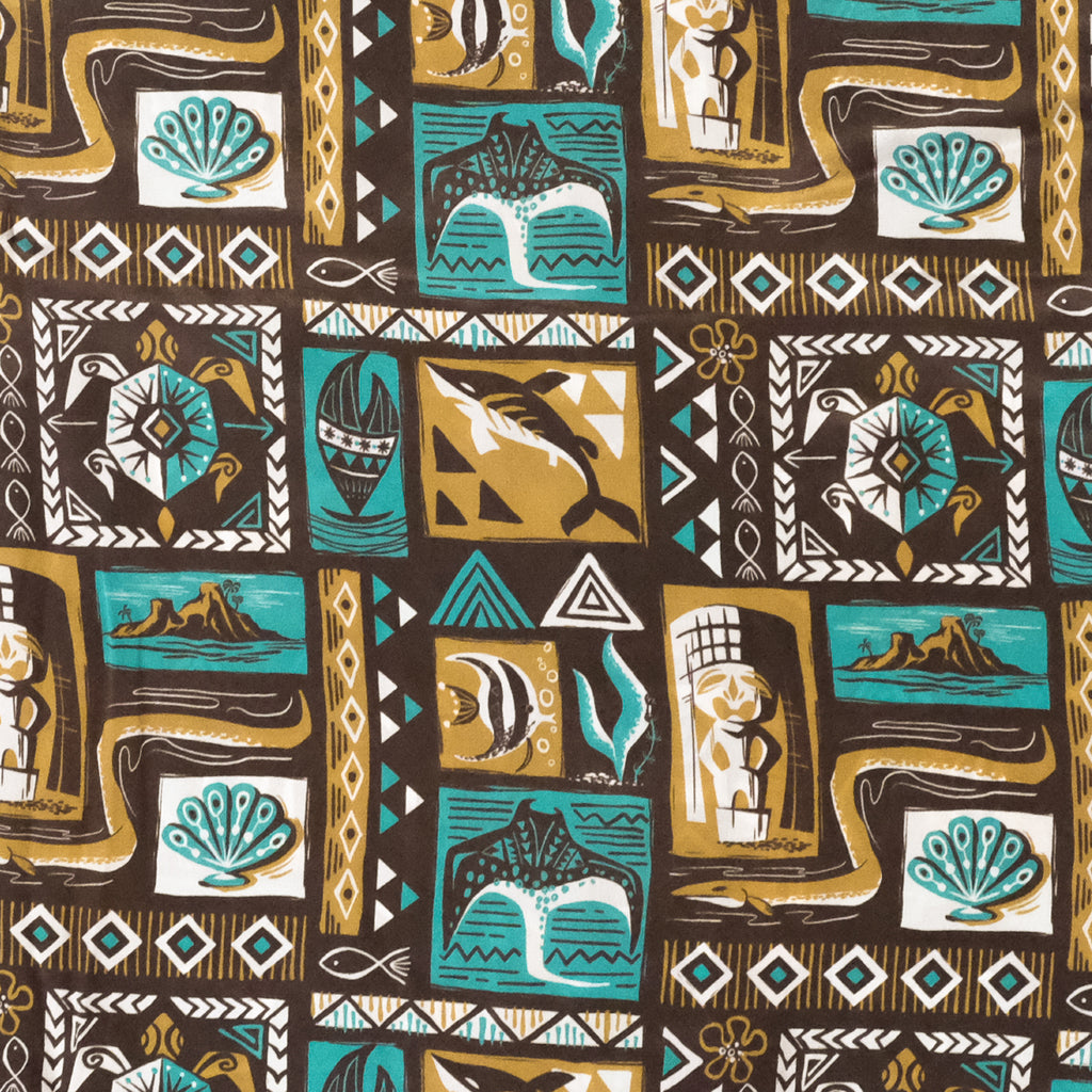 Men's Mookie Sato x Avanti "Under the Sea" Aloha Shirt - Brown