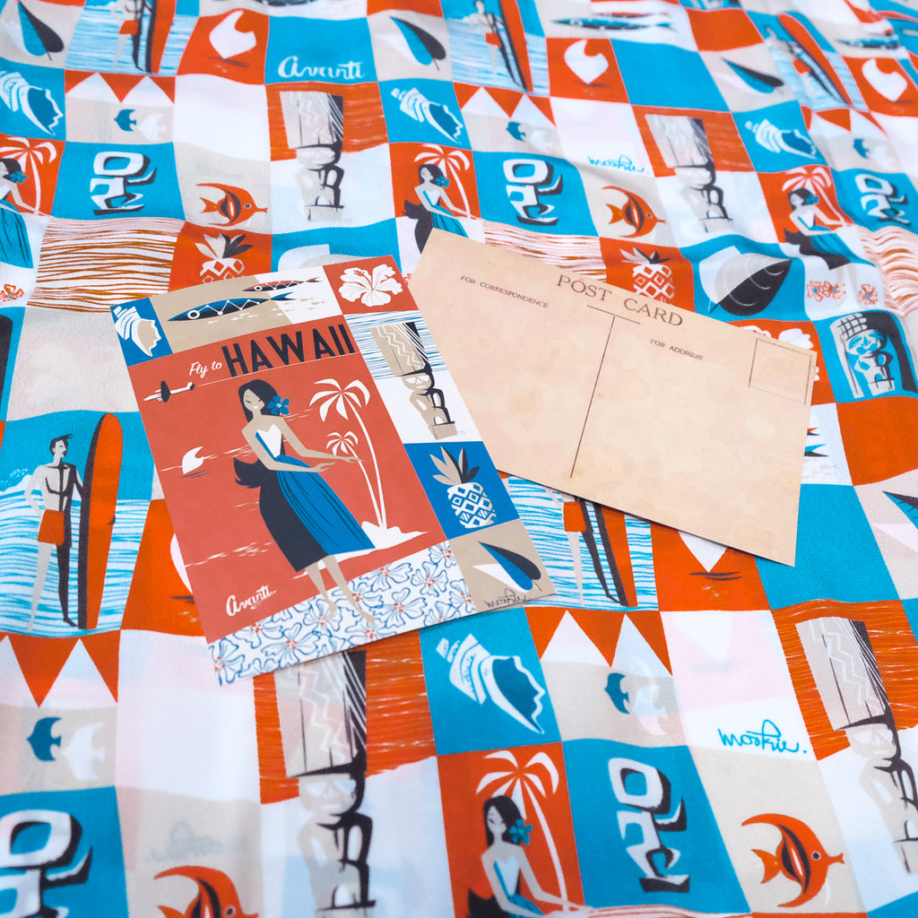 Men's Mookie Sato x Avanti "Fly to Hawaii" Aloha Shirt - White