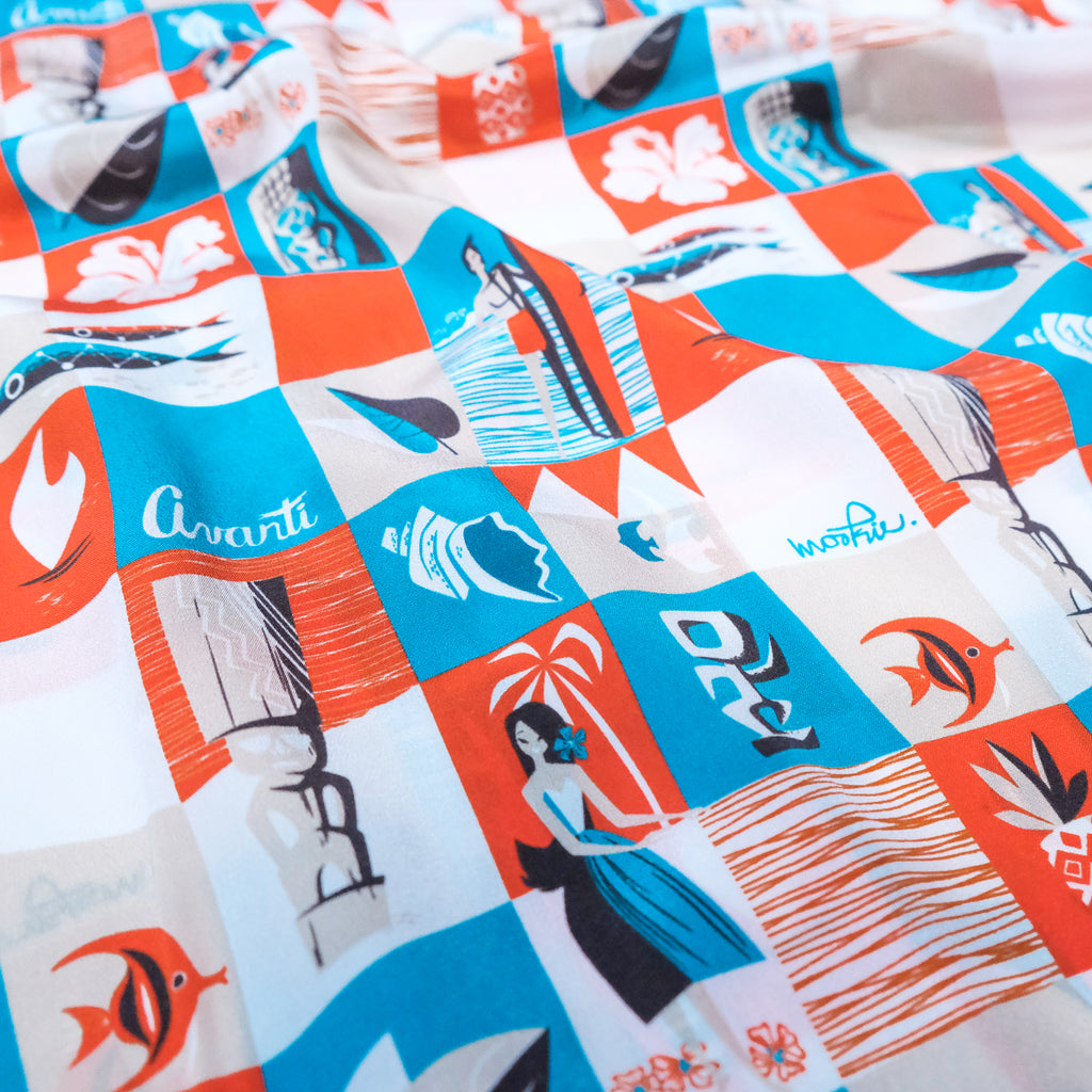 Men's Mookie Sato x Avanti "Fly to Hawaii" Aloha Shirt - White