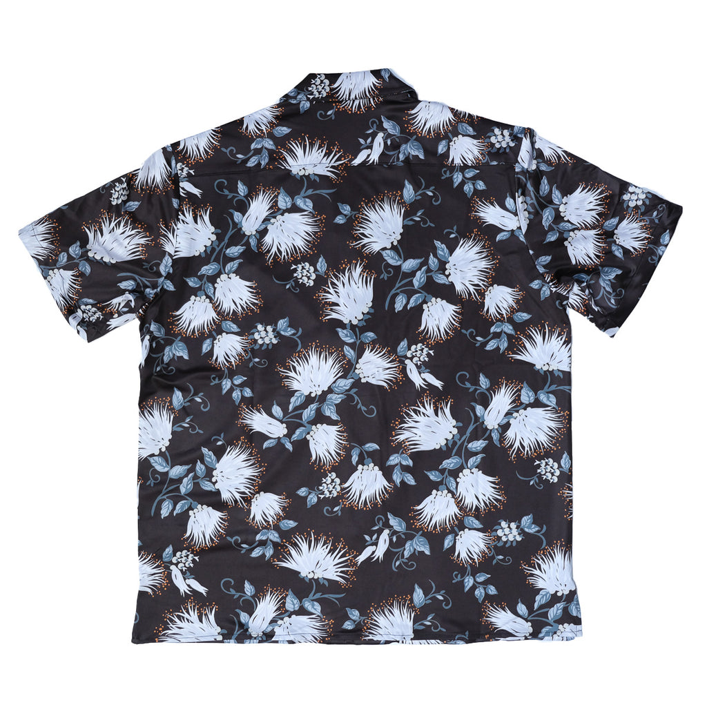 Ohia Lehua Performance Aloha Shirt - Vintage Black