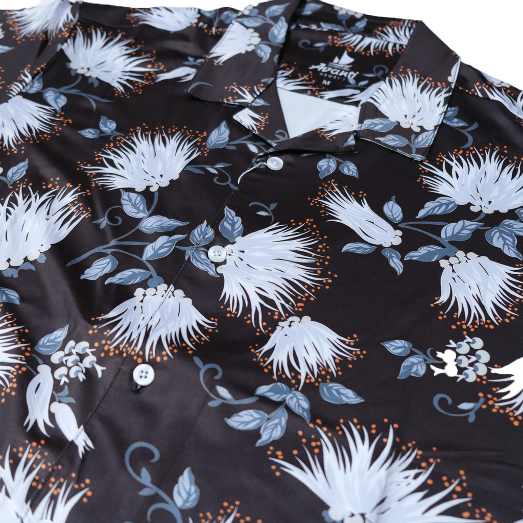 Ohia Lehua Performance Aloha Shirt - Vintage Black