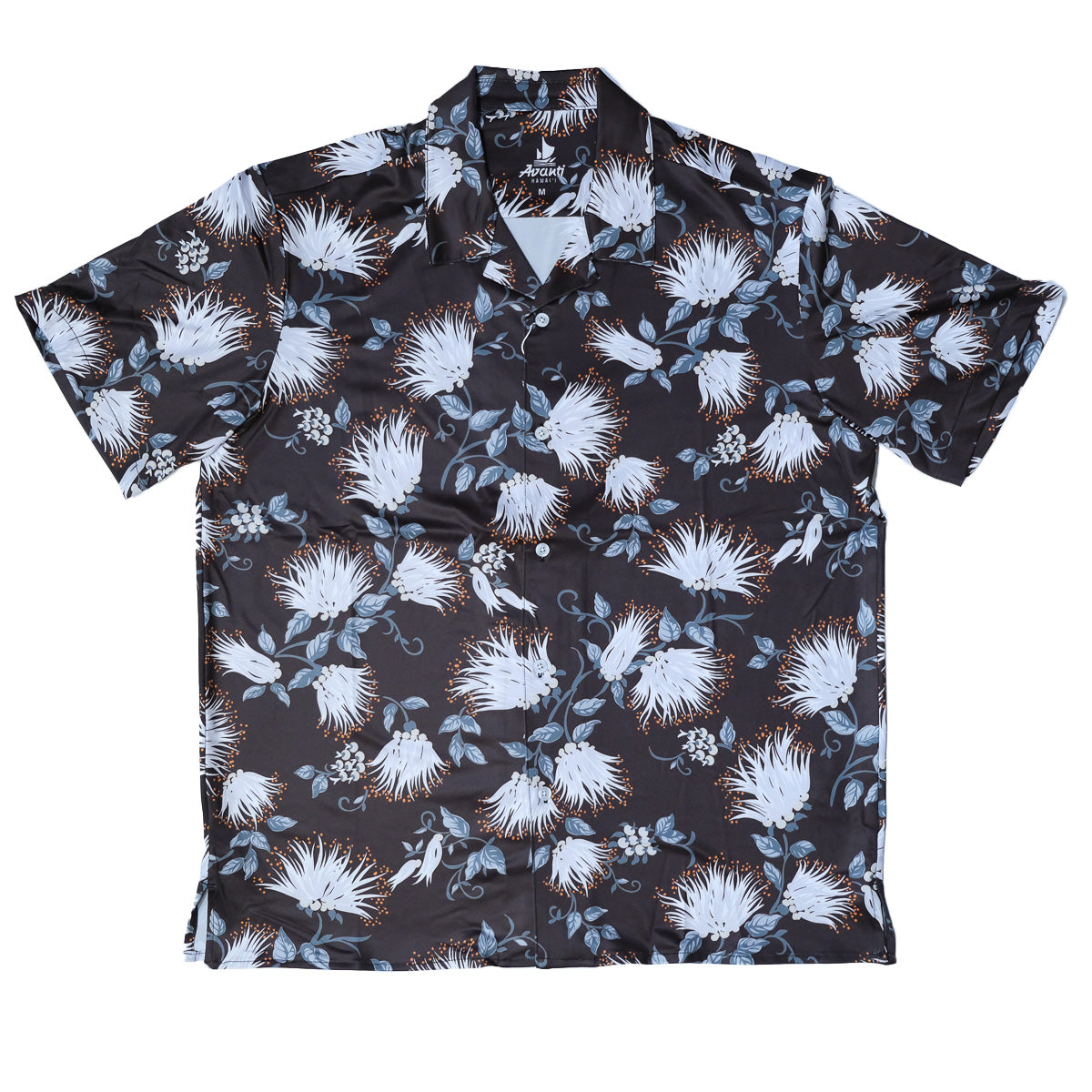 Men's Ohia Lehua Performance Aloha Shirt - Vintage Black – AVANTI