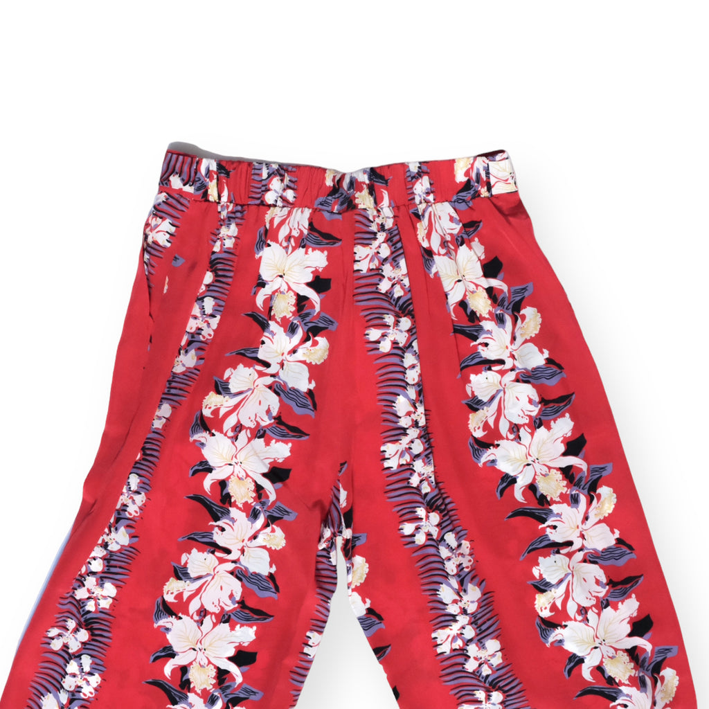 Women's Orchid Elastic Waist Bow Tie Pants - Red