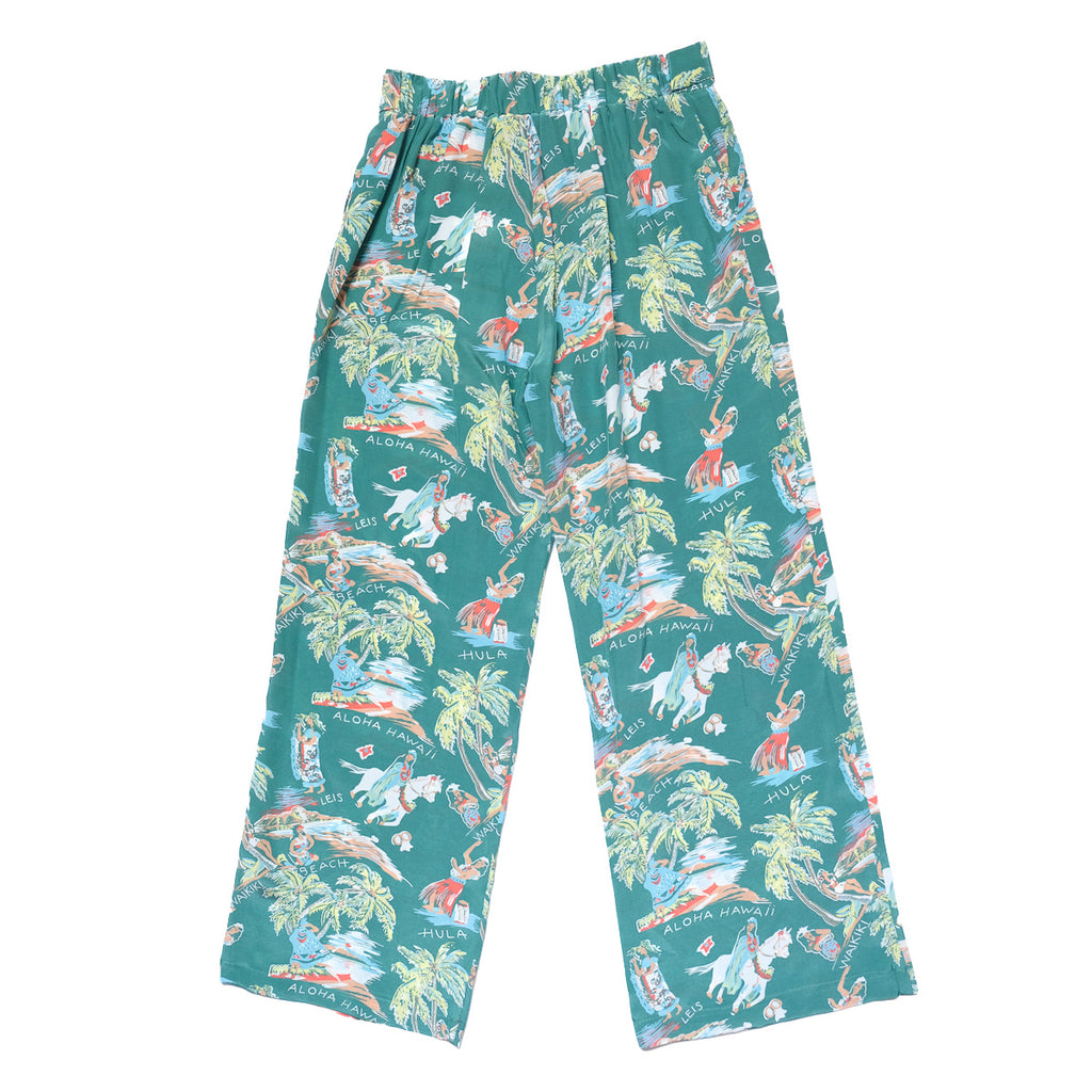 Women's Pau Rider Elastic Waist Bow Tie Pants - Green