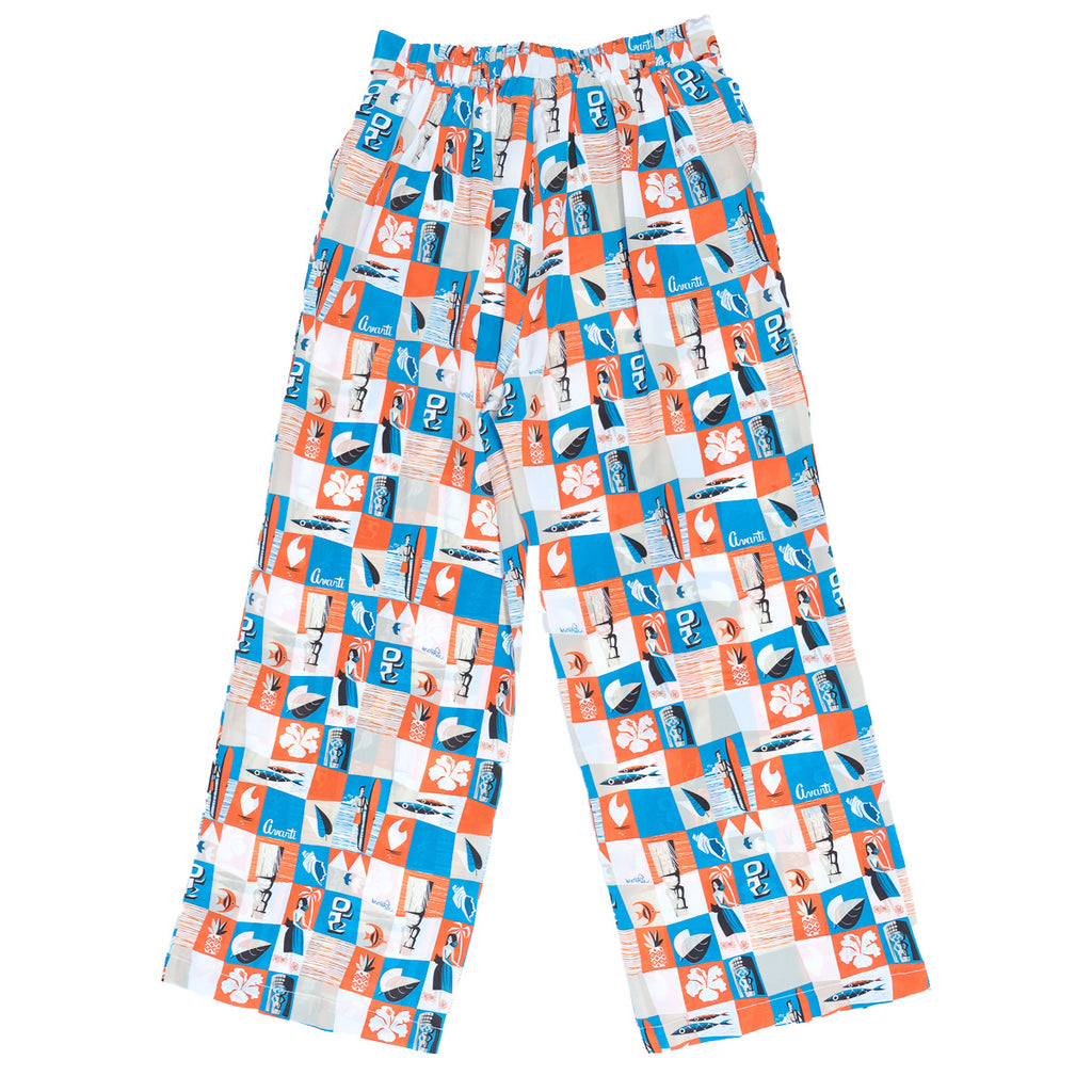 Women's Mookie Sato x Avanti "Fly to Hawaii"  (Elastic Waist Bow Tie Pants) - White