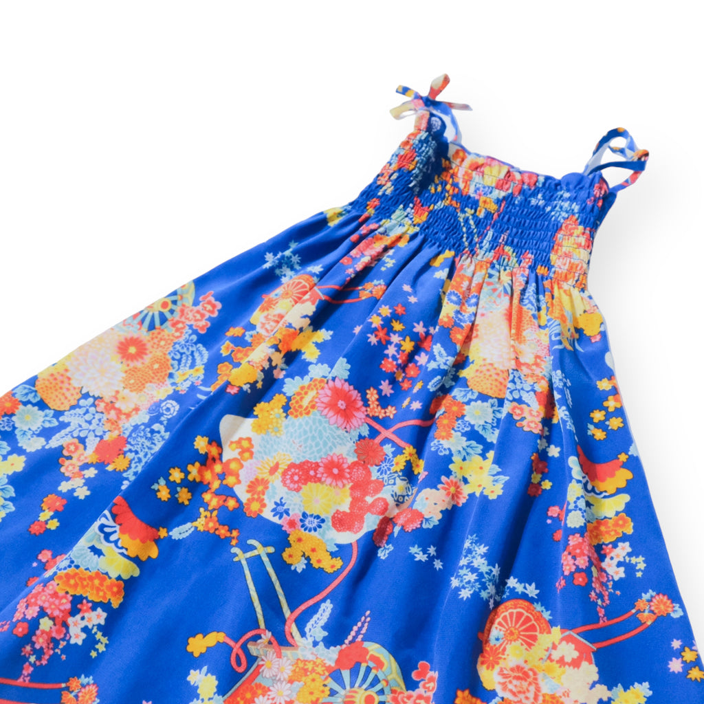 Girl's Romeo and Juliet Hawaiian Sun Dress - Blue