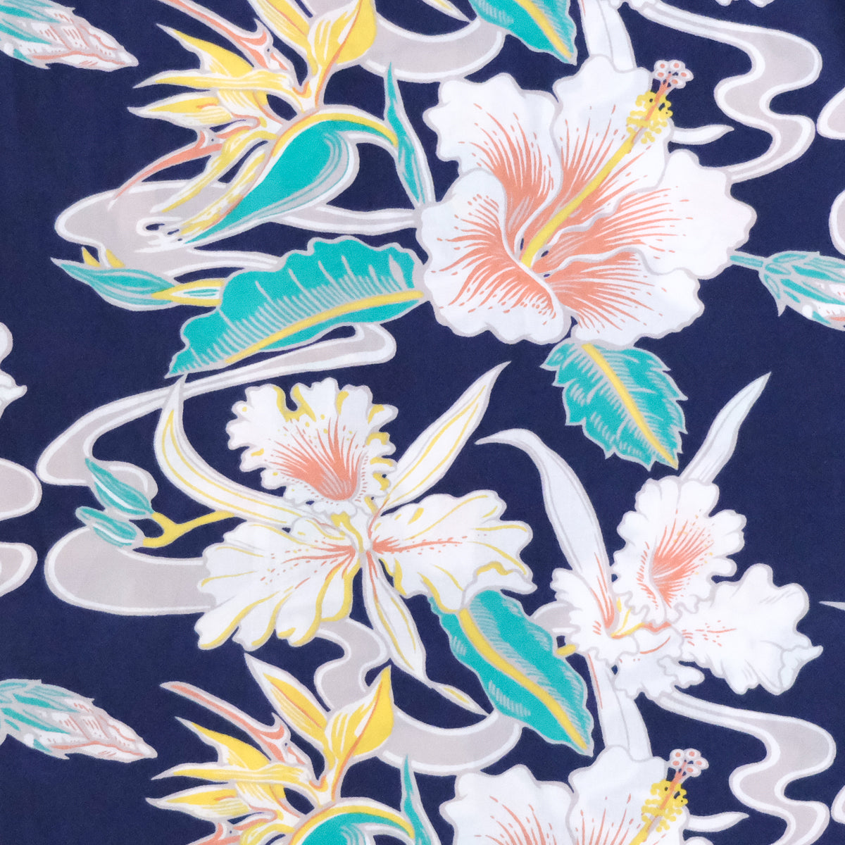 Women's Tropical Flow Hawaiian Sun Dress - Navy AVANTI HAWAII Women's Tropical Flow Hawaiian Sun Dress - Navy AVANTI HAWAII
