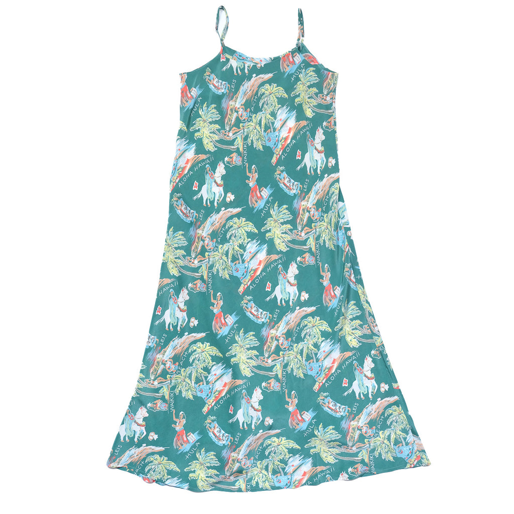 Women's Pau Rider Slip Dress - Green
