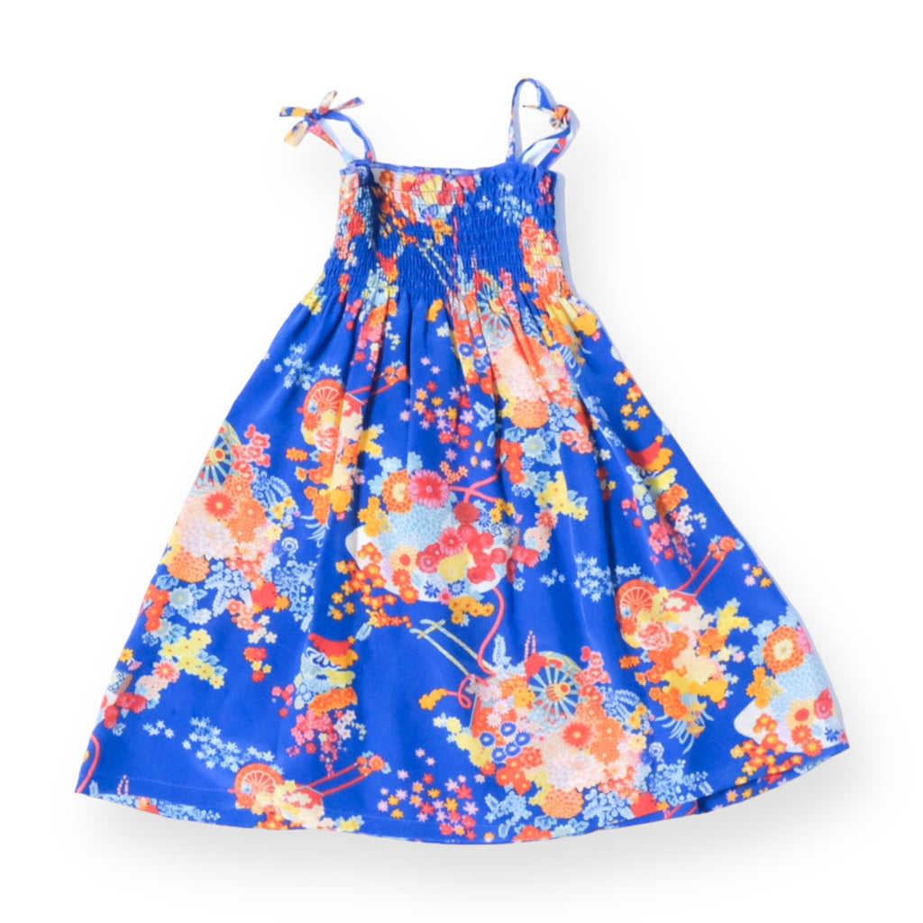 Girl's Romeo and Juliet Hawaiian Sun Dress - Blue