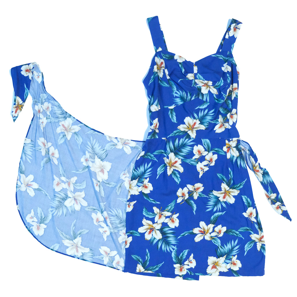 Women's 'Okika Sarong Dress - Blue