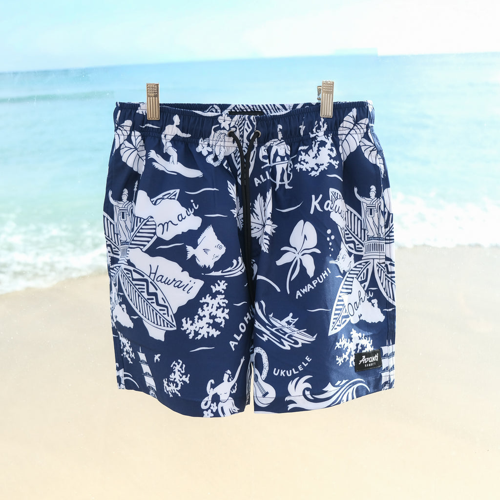 King & Islands Swim Trunks - Navy