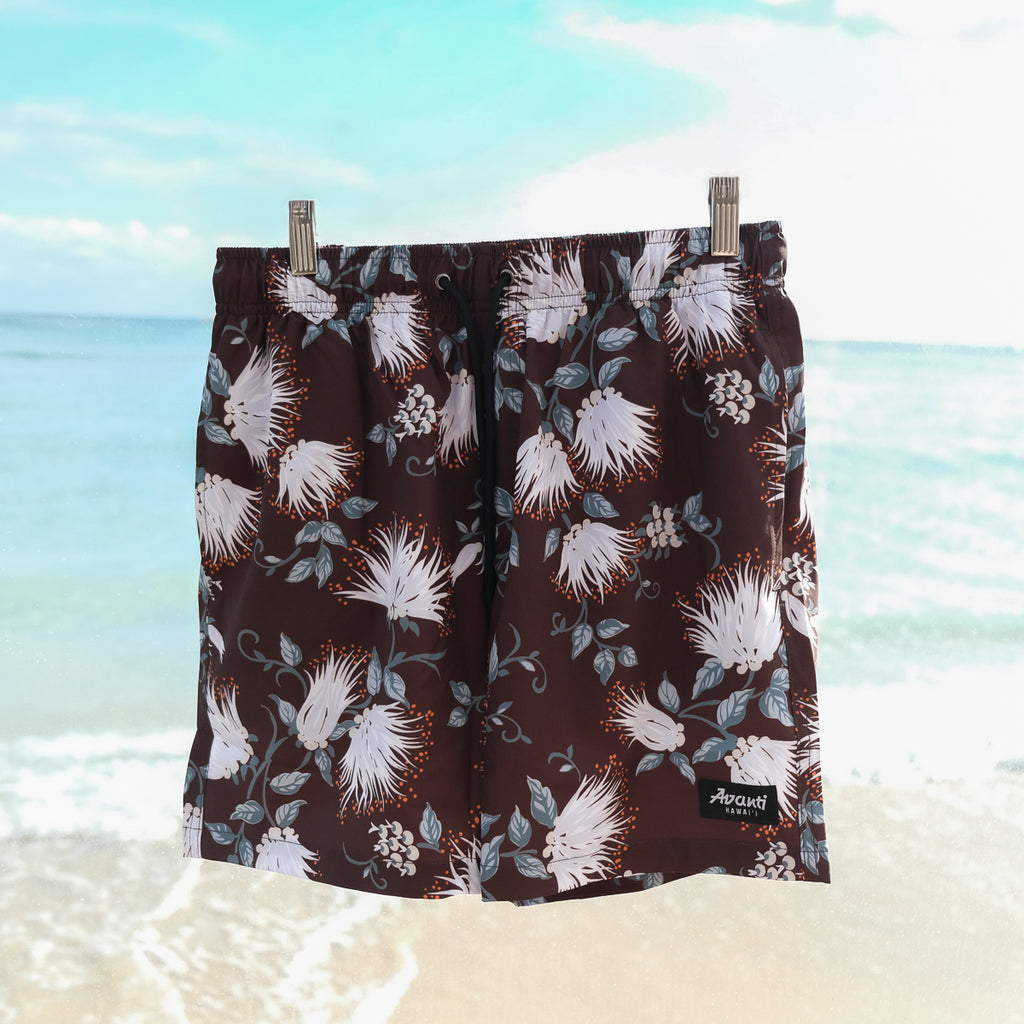 Ohia Lehua Swim Trunks - Vintage Black