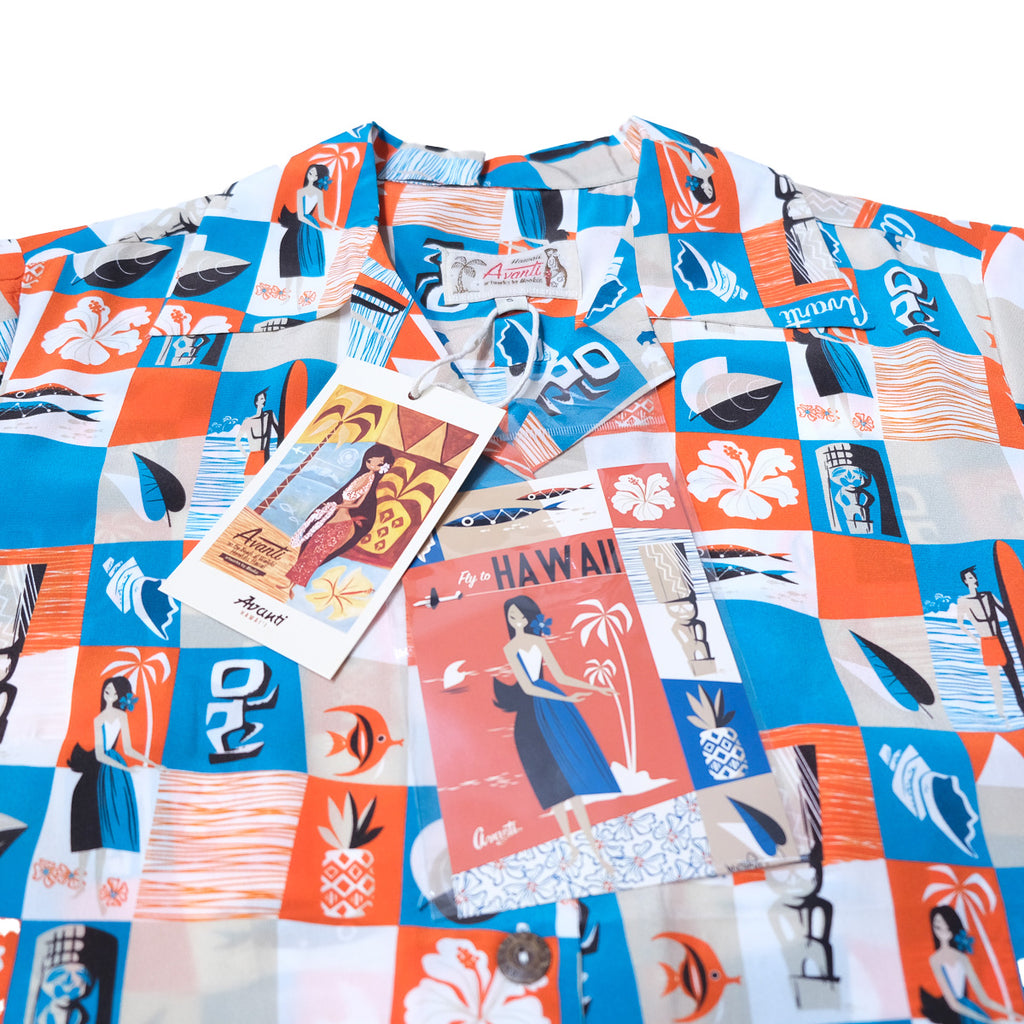 Women's Mookie Sato x Avanti "Fly to Hawaii" Hawaiian Shirt - White