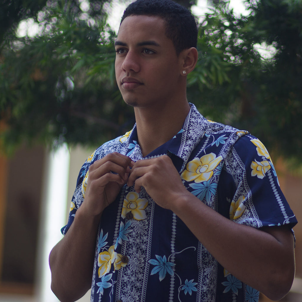 Men's Floral Lace Hawaiian Shirt