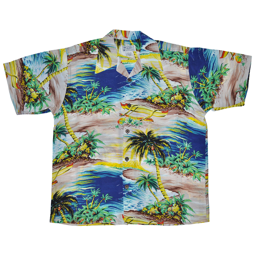Junior Island Retreat Hawaiian Shirt - Tan