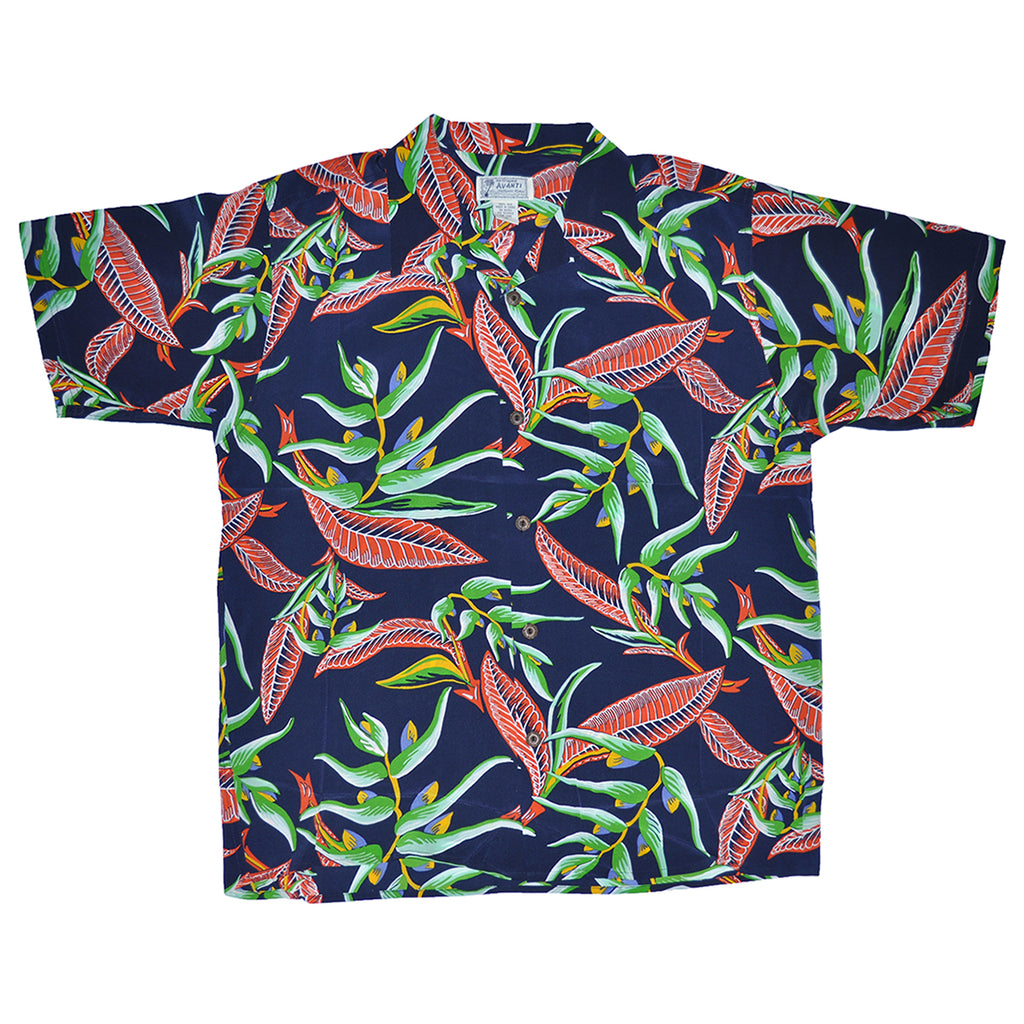 Junior Paradise Floral Hawaiian Shirt - Navy