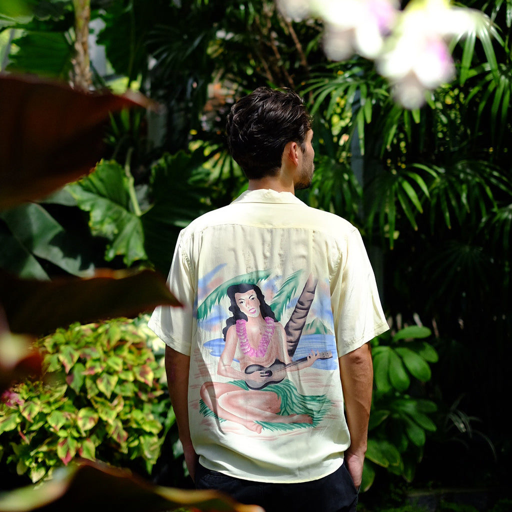 Men's Hula Girl Hawaiian Shirt - Back