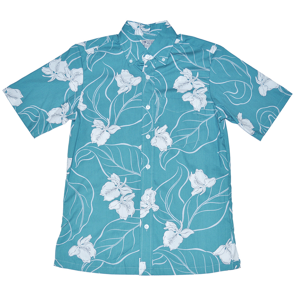 Men's White Ginger Aloha Shirt