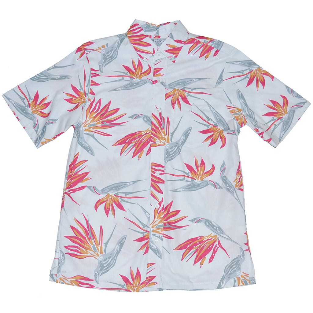 Men's Paradise Sketch Aloha Shirt - White