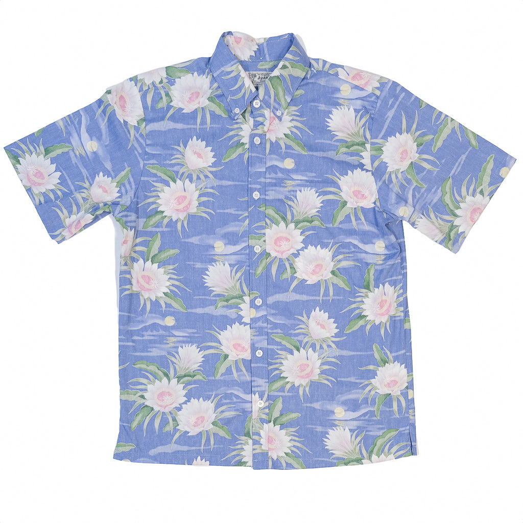 Men's Honolulu Queen Aloha Shirt - Periwinkle