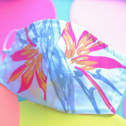 Child Reusable Face Mask - Paradise Sketch (White)