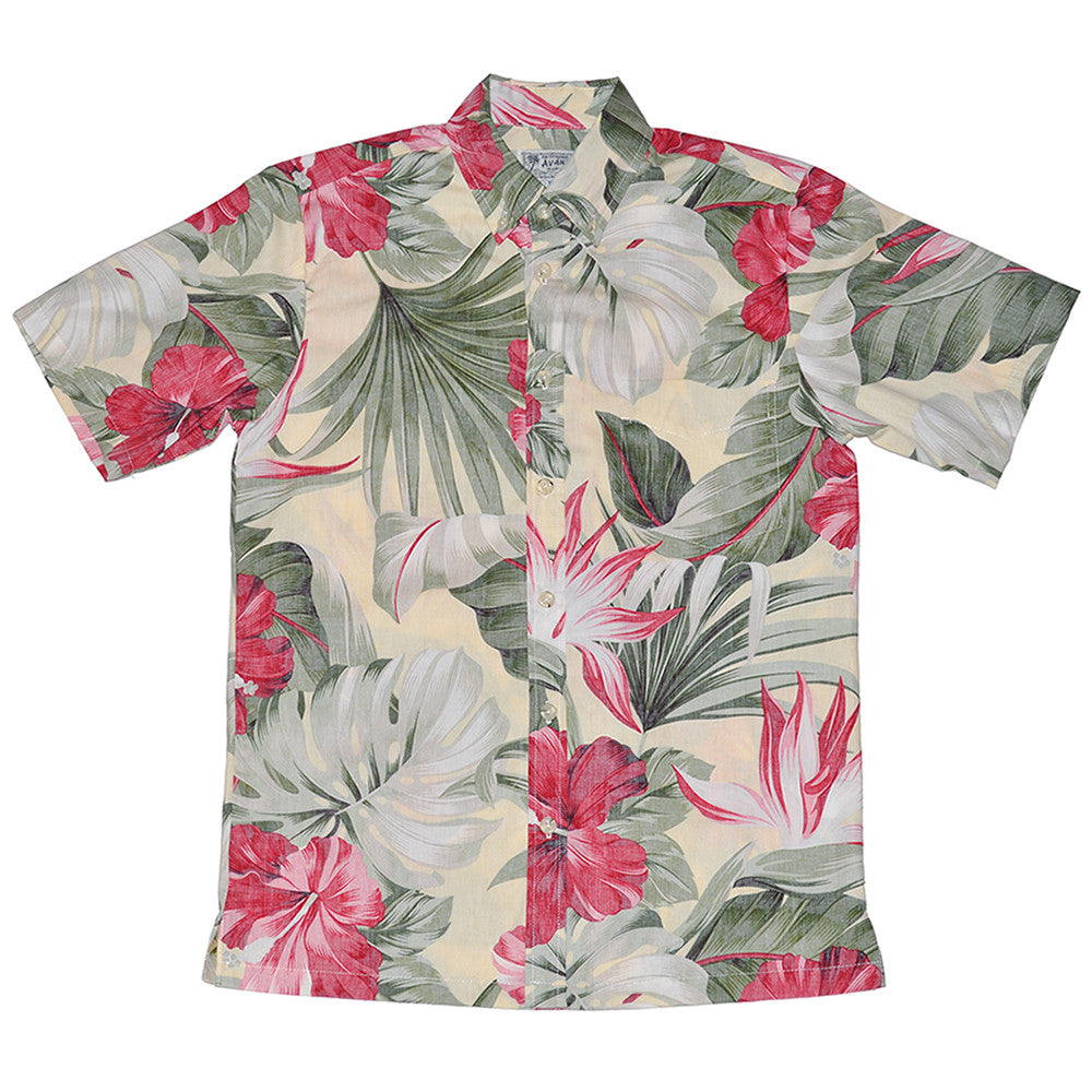 Men's Paradise Aloha Shirts - Eggnog