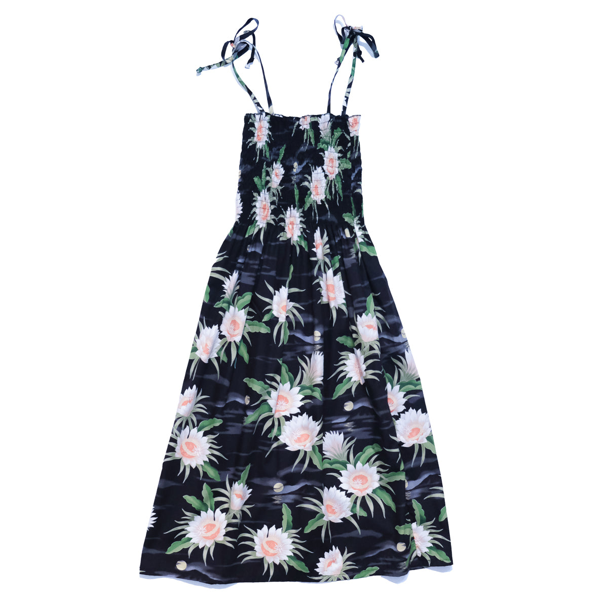 Women's Honolulu Queen Hawaiian Sun Dress - Black AVANTI HAWAII Women's Honolulu Queen Hawaiian Sun Dress - Black AVANTI HAWAII