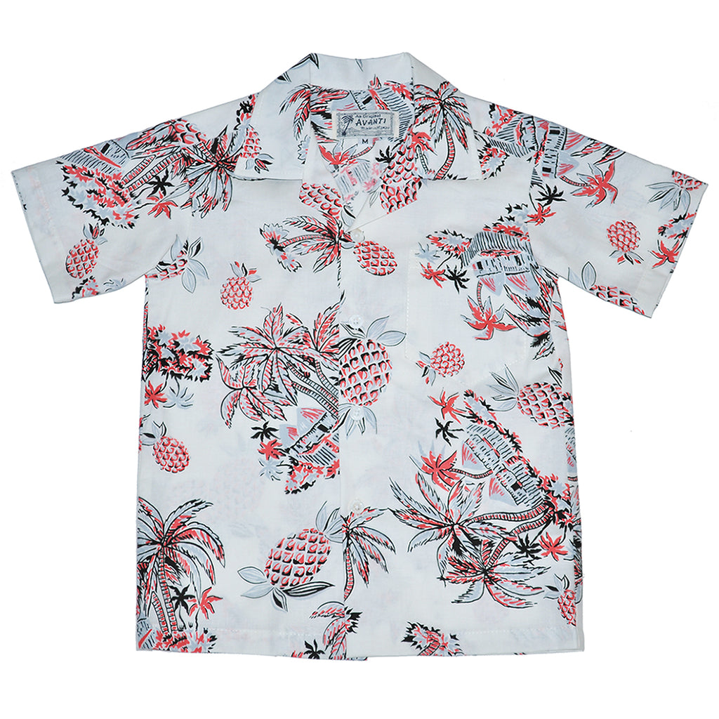 Boy's Tahiti Aloha Shirt - White