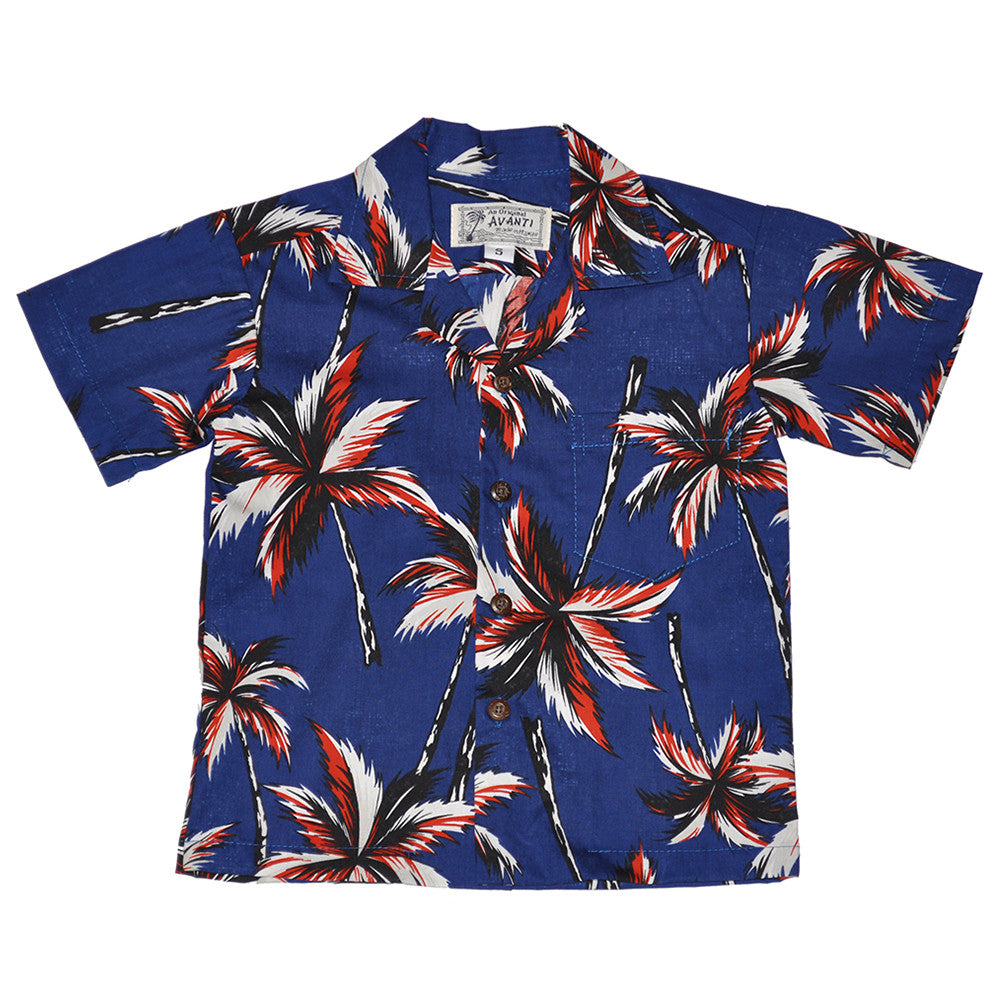 Boy's Electric Palms Aloha Shirt