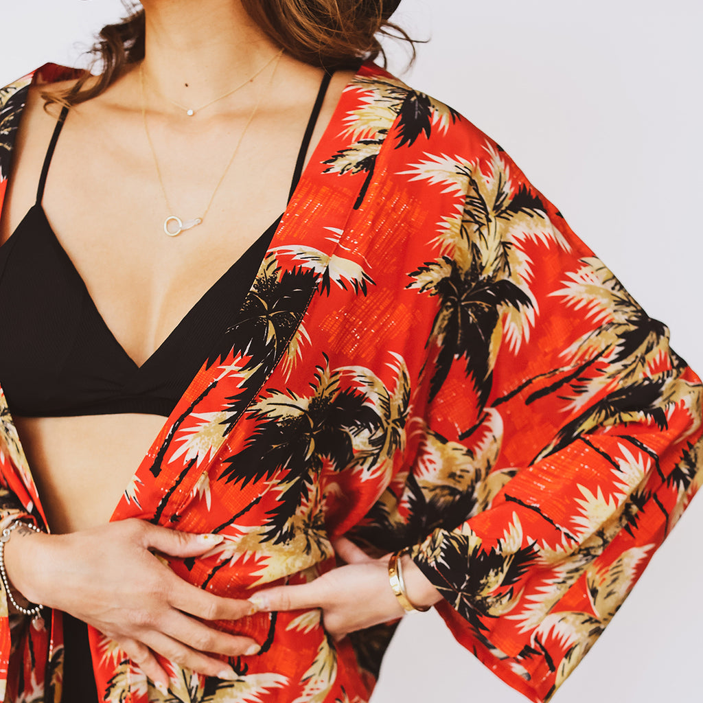 Women's Breeze Kimono Cover-Up - Red