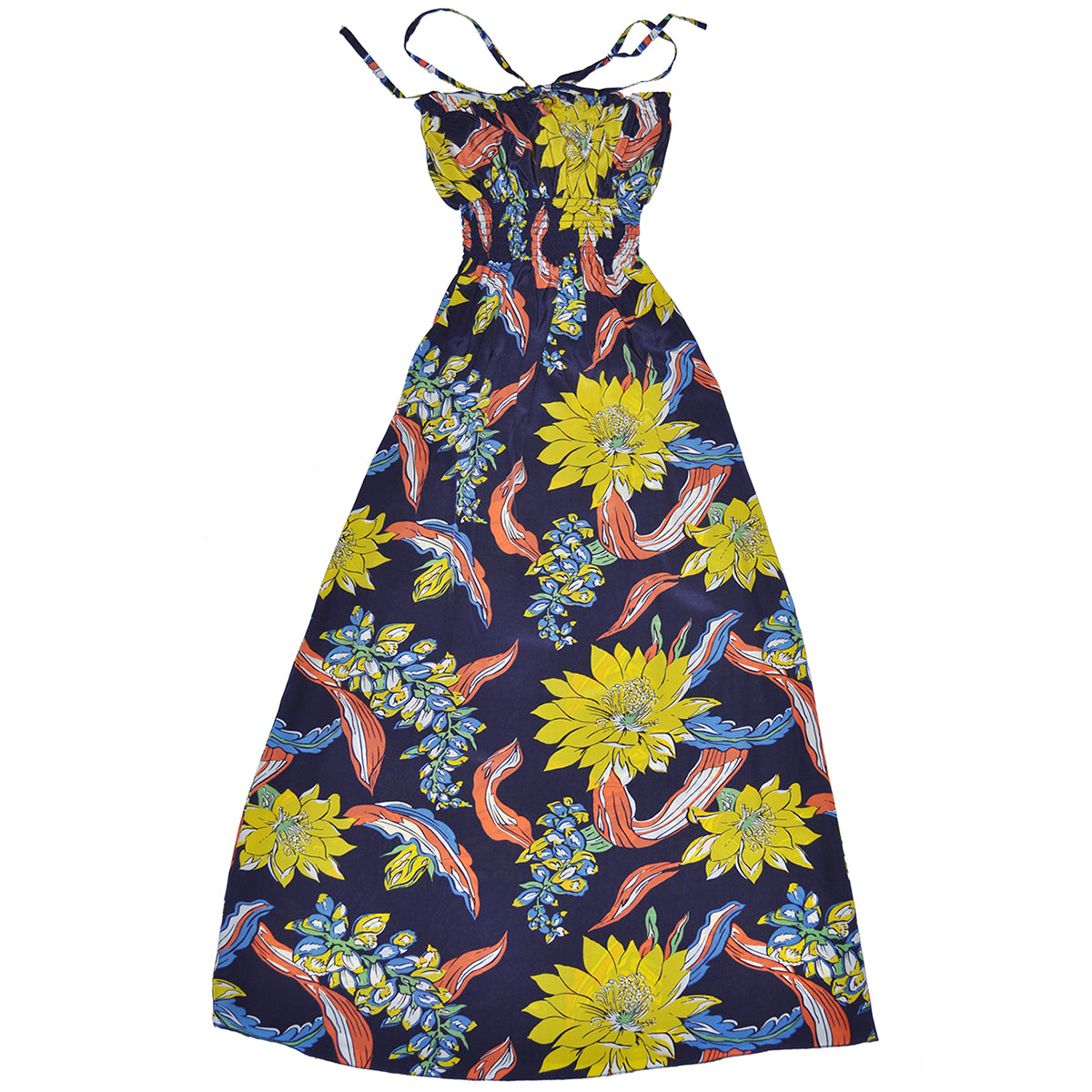 Women's Big Floral Hawaiian Long Halter Dress AVANTI HAWAII Women's Big Floral Hawaiian Long Halter Dress AVANTI HAWAII