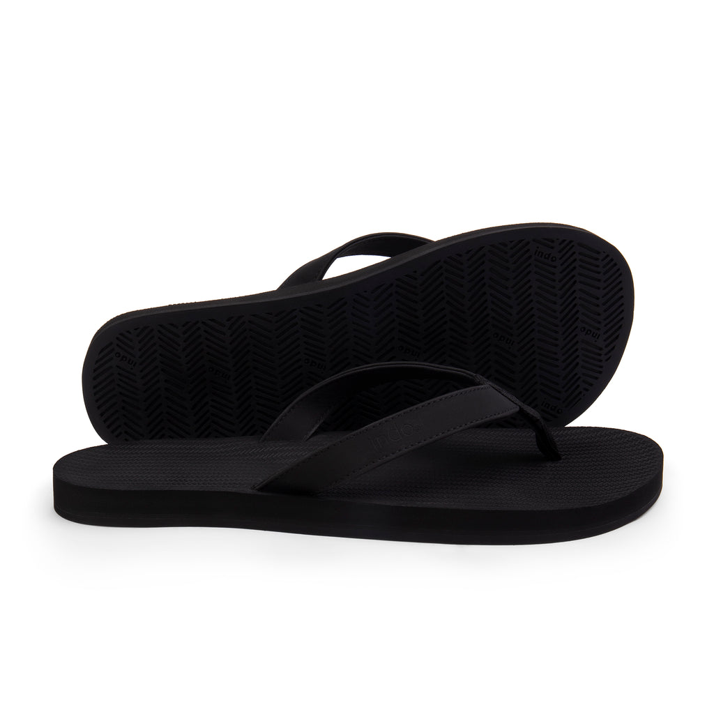 Indosole Men's Slippers - Black