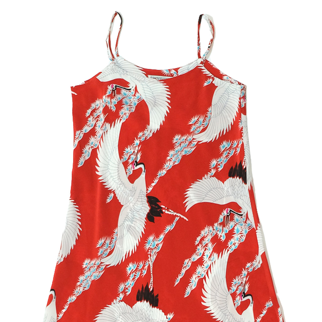 Women's Crane Hawaiian Slip Dress - Red