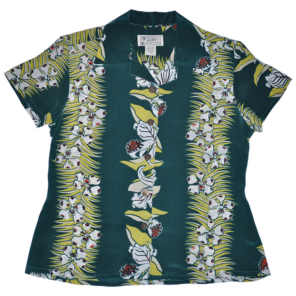 Women's Orchid Panel Hawaiian Shirt