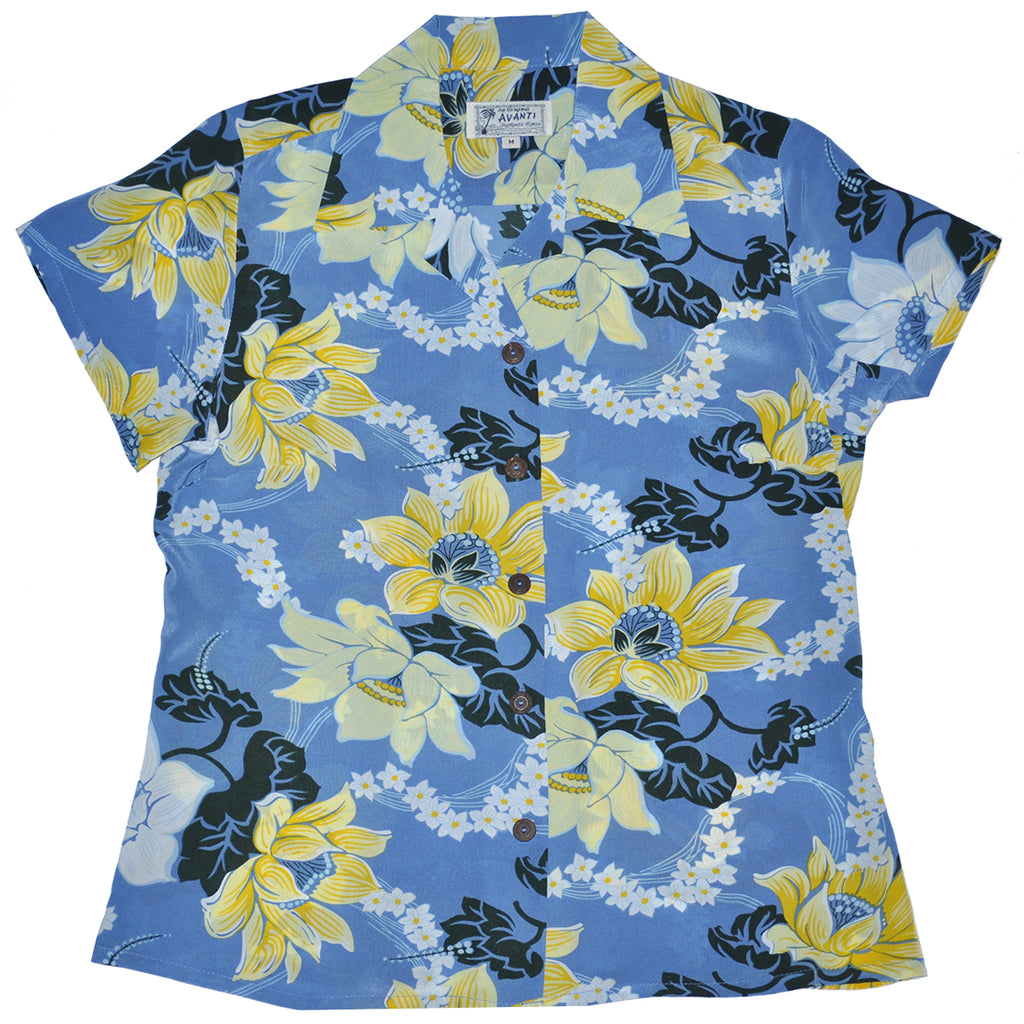 Women's Keanu Hawaiian Shirt - Blue