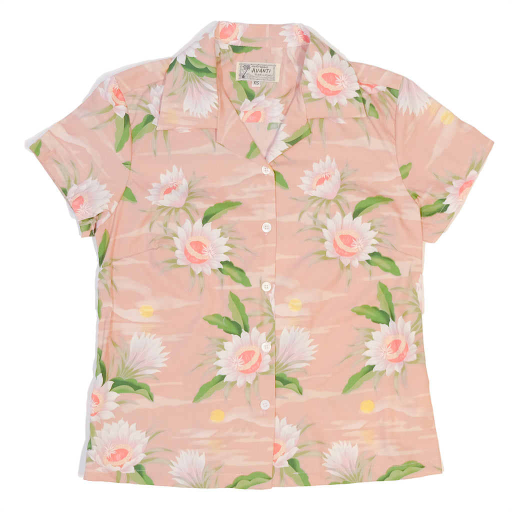 Women's Honolulu Queen Aloha Shirt - Desert Rose